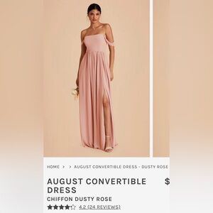 Bridesmaid Dress NWT Dusty Rose Size Medium Birdie Grey